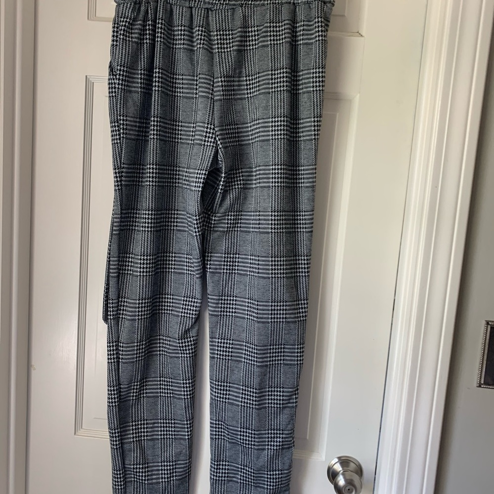 Black and White Checkered Pants - Picture 3 of 4